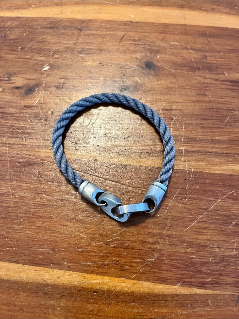 Sailormade Single Wrap Gray Bracelet with Stainless Steel Brummel Hook